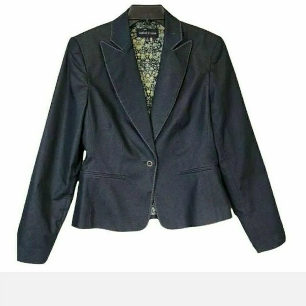 Isabel & Nina Charcoal Gray Blazer Sz 6